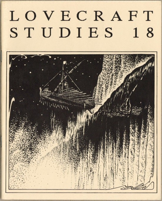 Cover of Lovecraft Studies 18, drawing by Jason Eckhardt